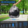 imageReli 40 to 45 Gallon Trash Bags Heavy Duty  250 Trash Bags  Super Sizeable Black Garbage for Serious Cleanup