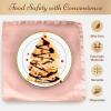 imageReli 50 Pcs Plastic Dessert Plates Disposable 75 inch White wGold Rim  Small Plates for Party Heavy Duty  Hard Plastic for Dessert Wedding Birthday SaladAppetizer 75quot