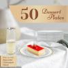 imageReli 50 Pcs Plastic Dessert Plates Disposable 75 inch White wGold Rim  Small Plates for Party Heavy Duty  Hard Plastic for Dessert Wedding Birthday SaladAppetizer 75quot