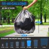 imageReli 5560 Gallon Trash Bags Heavy Duty  150 Count  5060 Gallon  Large Black Garbage Bags  Made in USA