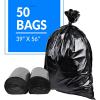 imageReli 5560 Gallon Trash Bags Heavy Duty  50 Bags  5060 Gallon  Large Black Garbage  Made in USA