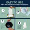 imageReli Commode Liners with Absorbent Pads 25 Pack  25 Each Liner and Pad  Use in Bedside Toilet Chair Bucket  Portable Toilet Poop Bags  Disposable Bedpad LinerWaste Bags