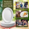 imageReli Compostable Oval Paper Plates 12 Inch 125 Count  White Large Paper Plates  Heavy Duty Disposable  Disposable Platters 12x10  Made of Sugarcane Fibers Bagasse Biodegradable