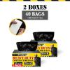 imageReli Contractor Garbage Bags 55 Gallon  40 Trash Bags  Heavy Duty  Black Contractor