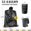 imageReli Contractor Garbage Bags 55 Gallon  40 Trash Bags  Heavy Duty  Black Contractor