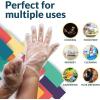 imageReli Disposable Gloves  200 Pcs Bulk  Food GradeSafeServicePrep  One Size Fits All  Poly Plastic Gloves for CookingKitchen  Embossed PE Plastic for Hand Protection Clear