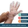 imageReli Disposable Gloves  200 Pcs Bulk  Food GradeSafeServicePrep  One Size Fits All  Poly Plastic Gloves for CookingKitchen  Embossed PE Plastic for Hand Protection Clear