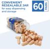 imageReli Foam Ear Plugs 60 Pairs 31 dB NRR  Disposable Foam Ear Plugs for Sleeping Noise Cancelling  Blocks Loud Snoring Concerts Travel Noise Reduction Peach