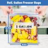 imageReli Gallon Freezer Bags 300 Count 106x1075 inch Freezer Bags 1 Gallon  Double Zipper Large Size  Press to Seal Write on Label 1Gal