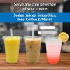 imageReli Plastic Cups with Lids 16 oz  150 Sets  Clear Plastic Cups with Lids  To Go Leak Proof  Use for Smoothies Iced Coffee150