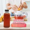 imageReli Plastic Juice Bottles 12 Pack 16 oz Square 16 oz Plastic Bottles with Caps ampamp Sticker Labels  Clear Empty for Drinks 16oz  Disposable Reusable Containers for Juicing Smoothies