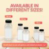 imageReli Plastic Juice Bottles 12 Pack 16 oz Square 16 oz Plastic Bottles with Caps ampamp Sticker Labels  Clear Empty for Drinks 16oz  Disposable Reusable Containers for Juicing Smoothies