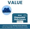 imageReli Shoe Covers Disposable  50 Pack 25 Pairs  One Size Fits All  Non Slip Disposable Shoe Covers for Indoors  Disposable Booties Shoe Protector  Waterproof Plastic Single Use  Blue