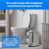 imageReli Small Trash Can with Lid 13 Gallon 5 Liter  Stainless Steel Silver  Small Bathroom Trash Can  Step Pedal Garbage Bin with Removable Bucket Kitchen  Rectangular Metal Bin