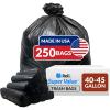 imageReli 40 to 45 Gallon Trash Bags Heavy Duty  250 Trash Bags  Super Sizeable Black Garbage for Serious Cleanup
