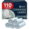 imageReli Bedside Commode Liners  Pack of 110  Universal Fit  Commode Liners Disposable  Portable Toilet Bags