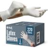 imageReli Latex Gloves Large 220 Count  Disposable  PowderFree  White Gloves NonSterile  All Purpose  Cleaning Automotive Cooking Industrial Laboratory  Single Use Large