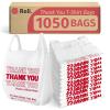imageReli Plastic Bags Thank You 1050 Count  White Grocery Bags with Handles  Shopping Plastic
