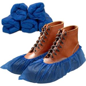 imageReli Shoe Covers Disposable  50 Pack 25 Pairs  One Size Fits All  Non Slip Disposable Shoe Covers for Indoors  Disposable Booties Shoe Protector  Waterproof Plastic Single Use  Blue