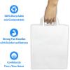 imageReli 100 Pack  10quotx675quotx12quot  Large White Paper Bags wHandles  Ideal for To GoTake OutRestaurant Bags with Handles Shopping Retail Gifts  25 larger than 10quotx5quotx13quot