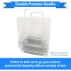 imageReli 100 Pack  10quotx675quotx12quot  Large White Paper Bags wHandles  Ideal for To GoTake OutRestaurant Bags with Handles Shopping Retail Gifts  25 larger than 10quotx5quotx13quot