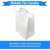 imageReli 100 Pack  10quotx675quotx12quot  Large White Paper Bags wHandles  Ideal for To GoTake OutRestaurant Bags with Handles Shopping Retail Gifts  25 larger than 10quotx5quotx13quot