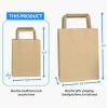imageReli 100 Pack  7quotx315quotx8quot  Small Brown Paper Bags wHandles  Kraft Paper Shopping Brown Kraft Bag for Retail Merchandise To Go Parties