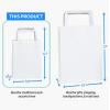 imageReli 100 Pack  7quotx315quotx8quot  Small White Kraft Paper GiftShopping Bags  Retail Merchandise To Go Parties Small Items