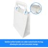 imageReli 100 Pack  7quotx315quotx8quot  Small White Kraft Paper GiftShopping Bags  Retail Merchandise To Go Parties Small Items