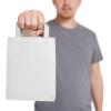 imageReli 100 Pack  7quotx315quotx8quot  Small White Kraft Paper GiftShopping Bags  Retail Merchandise To Go Parties Small Items