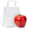 imageReli 100 Pack  7quotx315quotx8quot  Small White Kraft Paper GiftShopping Bags  Retail Merchandise To Go Parties Small Items