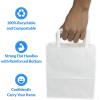 imageReli 100 Pack  7quotx315quotx8quot  Small White Kraft Paper GiftShopping Bags  Retail Merchandise To Go Parties Small Items