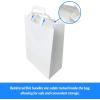 imageReli 110 Pack  10x5x13  White Paper Bags wHandles  Ideal for Gifts Shopping Bags RetailMerchandise Grocery To GoTake Out with Flat Handles
