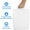 imageReli 110 Pack  10x5x13  White Paper Bags wHandles  Ideal for Gifts Shopping Bags RetailMerchandise Grocery To GoTake Out with Flat Handles