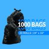 imageReli 13 Gallon Trash Bags  1000 Bags  Black  Tall Kitchen  Strong  Garbage