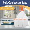 imageReli 18 Gallon Trash Compactor Bags 60 Pack  2 Mil Heavy Duty  Compatible with Kitchenaid Whirpool GE 15 Inch Compactors  No Slip Drawstring Kitchen Trash Bags  LeakProof ampamp Tear Resistant