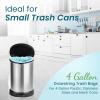 imageReli 4 Gallon Trash Bags Drawstring 200 Count Bulk  Fresh Scented Small Trash Bags for Bathroom Can  2 Gal  3 Gallon  4 Gal Small Trashcan Liners Blue