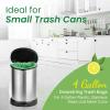 imageReli 4 Gallon Trash Bags Drawstring 50 Count  Citrus Scented Small Trash Bags  Garbage Liners for Bathroom Can  2 Gal  3 Gallon  4 Gal Small Can Liners Green