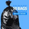 imageReli 40 to 45 Trash Bags Heavy Duty  50 Trash Bags  Super Sizeable for Serious Garbage Cleanup Black