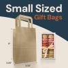 imageReli 525x325x8 in Small Paper Bags with Handles  110 Pack  Kraft Brown Paper Bags with Flat Handles Bulk  Ideal for Gifts Retail Shopping Merchandise Crafts