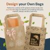imageReli 525x325x8 in Small Paper Bags with Handles  55 Pack  Kraft Brown Paper Bags with Flat Handles  Ideal for Gifts Retail Shopping Merchandise Crafts