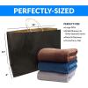 imageReli 60 Pcs Paper Shopping Bags Black  16x6x12  Large Paper Bags with Handles  Strong Large Shopping for Boutique  Kraft  Use for Take OutTo Go RetailRestaurant Twist Handles