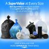 imageReli 610 Gallon Trash Bags  1000 Bags  Black  Bathroom  Strong  GarbageBlack
