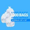 imageReli 610 Gallon Trash Bags  1000 Bags  Clear  Bathroom  Strong  Garbage