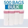 imageReli 610 Gallon Trash Bags Drawstring  500 Count Bulk  22quotx23quot  6 8 10 Gallon Drawstring Garbage Bags  White Trash Can Liners  Small  Medium