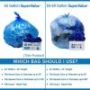 imageReli 65 Gallon Blue Recycling Bags 100 Count Heavy Duty Large Trash Bags