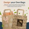 imageReli 8x45x1025 in Brown Paper Bags with Handles  110 Pack  Kraft Brown Paper Bags with Flat Handles Bulk  Ideal for Gifts Retail Shopping Merchandise Crafts