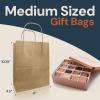 imageReli 8x45x1025 in Brown Paper Bags with Handles  110 Pack  Kraft Brown Paper Bags with Twist Handles Bulk  Ideal for Gifts Retail Shopping Merchandise Crafts