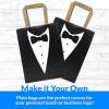 imageReli 90 Pack  8quotx45quotx1025quot Black Paper Bags wHandles  Small Gift BagsShopping Bags  Gifts Shopping Retail Party Favors