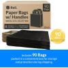 imageReli 90 Pack  8quotx45quotx1025quot Black Paper Bags wHandles  Small Gift BagsShopping Bags  Gifts Shopping Retail Party Favors